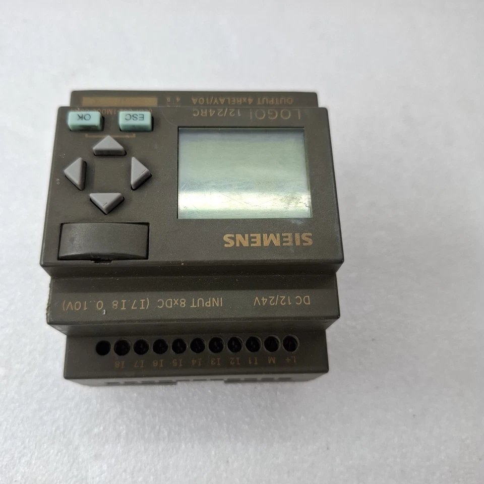 SIEMENS 6ED1052-1MD00-0BA4 LOGO 12/24RC DC 12/24V LOGIC MODULE TESTED AS PHOTO